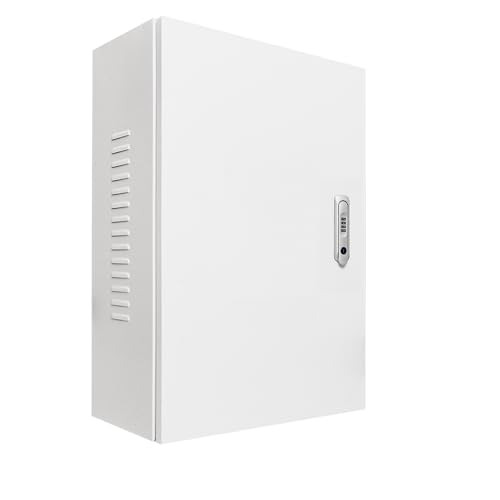 コンセントボックス 大型 防水 屋外 電源 ボックス 配電ボックス 壁掛け防水 収納ボックス 鍵付き 冷間圧延スチール電気ボックス IP66 雨よけ 耐候性 充電ケーブル収納ボックス 電気自動車用 鉄電気プロジェクト 屋内/屋外用 防錆エンジニアリングボッ