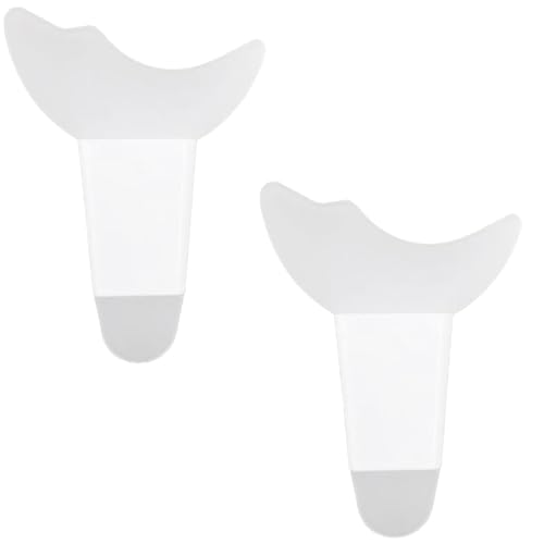 Jinmoioy マスカラガード マスカラシールドガード 2個セット アイライナーブラシ アイメイクエイド 再利用可能 多機能アイメイクアシスト アイメイクツール 補助パッド まつ毛パーマ セルフキット (ホワイト)