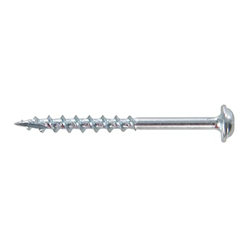 Triton Zinc Pocket-Hole Screws Washer Head Coarse P/HC 8 x 2" 250pk (609720), Silver, 6.4 mm x 50.8 mm - Image 3