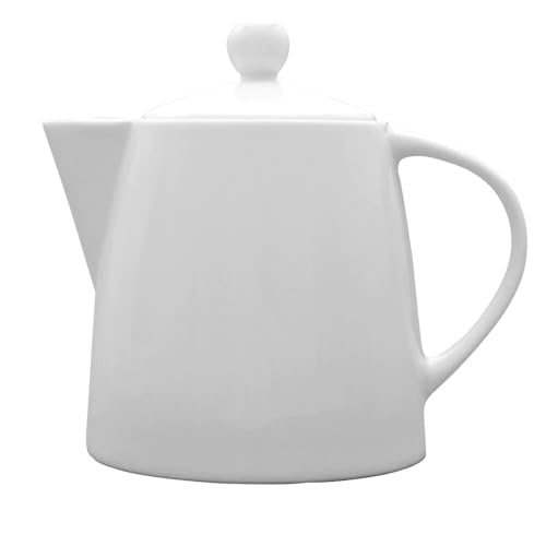 Teekanne aus Porzellan, Weiß, 1,1 l, Elegant und Zeitlos, Made in Europe