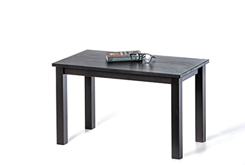 hagge home Skandinavisch Holz Beistelltisch Couchtisch Nachttisch Sofatisch Kaffeetisch Konsolentisch Holztisch Wohnzimmertisch Schlafzimmertisch 75x38 cm, Höhe 45 cm, Schwarz Cover