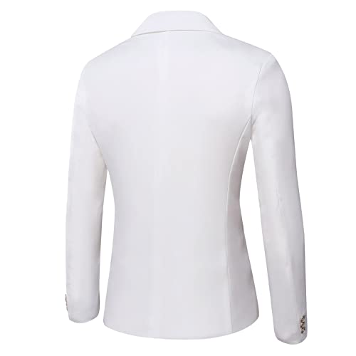 Men's Elegant Formal Suit Jacket, Classic Plaid Prom Tuxedo Blazer Regular Fit One Button Business Lightweight Sport Coats2