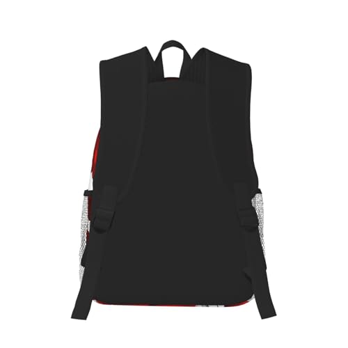 Sac à dos d'école classique rouge pour étudiante universitaire et trajets - 2