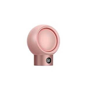 MOVOLS Electric Space Heaters, 220V Elektrische verwarmer Desktop Huishoudelijke 9-snelheid Intelligente temperatuurregeling Ingebouwde dumpschakelaar. (Color : Pink)