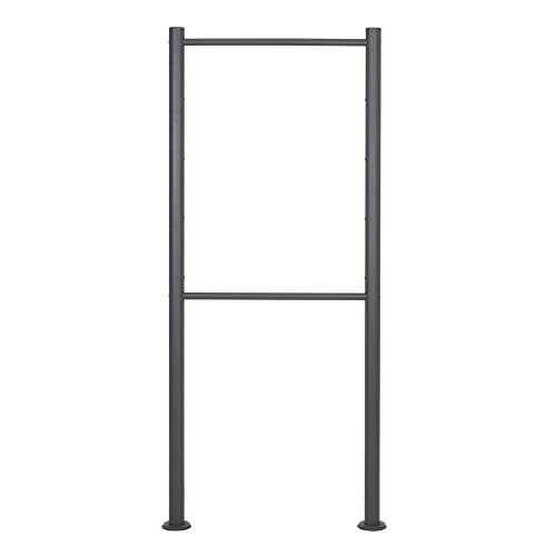 Wiltec Support pour 4 boîtes aux Lettres, 700 x 50 x 1703 mm, Anthracite, Poteau Mailbox, Piquet pour boîte à Lettres sur Pied