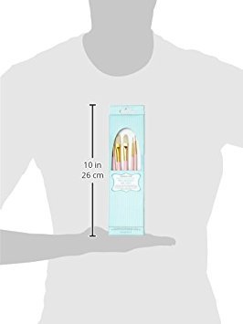 KitchenCraft Sweetly Does It 5er Set Pinsel für Kuchendekoration, Pink, 2,5 mm, 3 mm, 5 mm, 2 x 10 mm Pinselspitzen