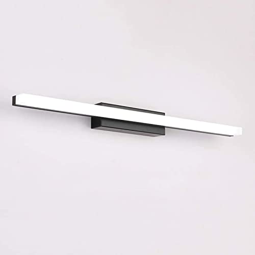 Lumière LED miroir salle de bains applique murale noire moderne 60.5cm lumière chaude