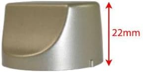 2X Control Switch Knobs Silver Compatible with Ariston, Hotpoint Kso53Cxs Kso89Cx Kso89Cxs Sh33X Ksd99Cx Ksd99Cxs Replacement