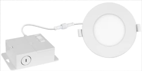 Luminus LED Panel Light connected to its junction box via a cable.