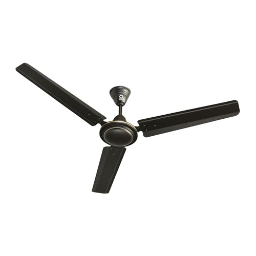 Image of Omen Changing Lives Aeroclassic 1200mm Ceiling Fan for Home | BEE Star Rated | Decorative Fan & Elegant Design | High Air Delivery | Double Ball Bearing | 2 Year Warranty | (Black)