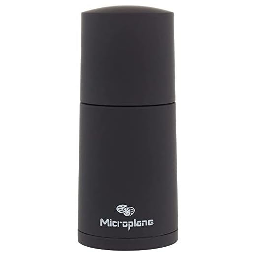 Microplane 48060 Manual Spice Mill - Cinnamon Grinder and Nutmeg Grater - Black