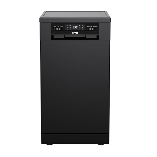 HYE Slimline Dishwasher - 9 Place Settings Versatile Wash Programs Black