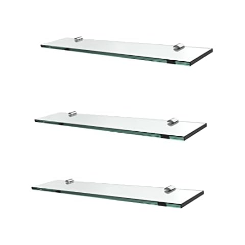 EMKE Glass Wall Shelf for Bathroom and Kitchen Cover