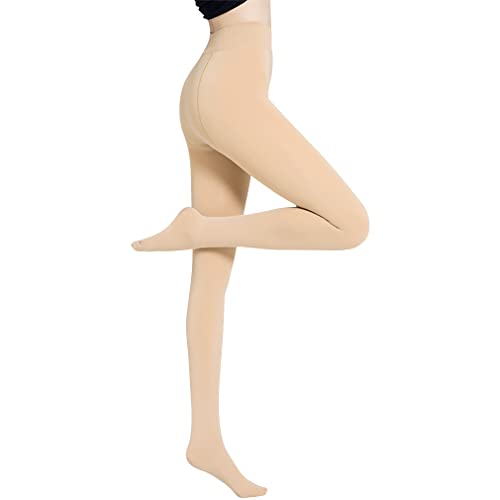 Image of Women's Opaque Winter Thermal Tights Pantyhose Fleece Lined Leggings High Waisted