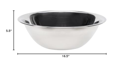 Vollrath Economy Mixing Bowl, Stainless Steel, 13-Quart