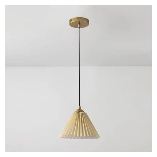 Suspension plissée vintage pour éclairer et sublimer le coin nuit de votre chambre