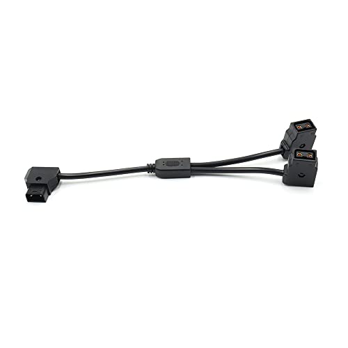 YCYUYUFUNS Dtap Y-Kabel, Dtap Stecker auf Dual Buchse Verlängerungs-Netzkabel D-Tap zu P-Tap Splitter Kabel für Anton V-Mount Batterie BMPCC4K Batterie