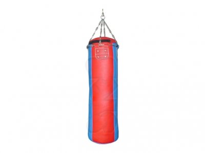 Bestzo MMA Punching Bag -Synthetic Leather Blue/Red -Unfilled 70 Inch