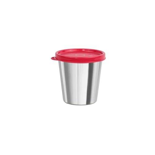 Image of SignoraWare Bitsy Stainless Steel Container /Tumbler | Airtight & Leakproof | Compact, Durable & Stylish Storage | Ideal for School, Office & Outdoor Use (225ml | Red)