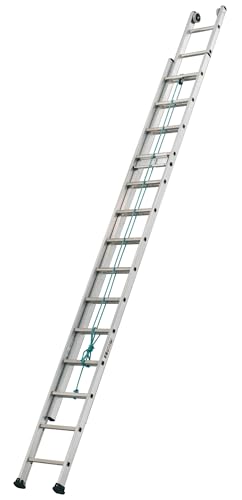 Tubesca - Echelle à Coulisse à Corde 2 Plans Pompiers 2x12 marches 3,53x6,05 m Hauteur d'accès 6,95 m Tubesca Comabi