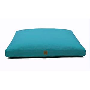 Zabuton Meditation Mat (36″×28″×2″) Luxurious Meditation Cushion for Kneeling Sitting Large Floor Pillow Zafu/Bench-Washable Cotton Cover 100% Organic Cotton Filling (Cyan Blue)
