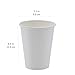 Amazon Basics Disposable Compostable Paper Coffee Cups for Hot & Cold Beverages, Leak-Proof, 12 Ounces, White, 1000 Count