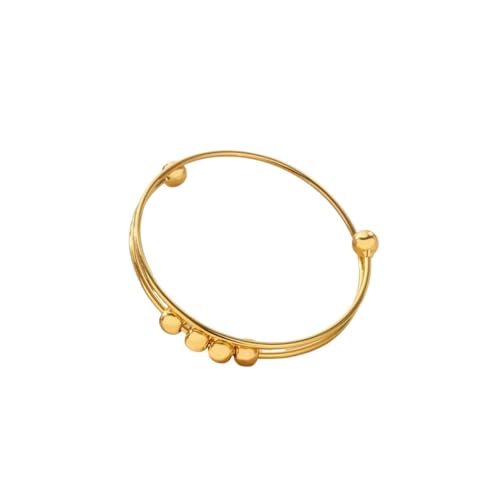 Pulsera de acero inoxidable para mujer con cuentas giratorias de alta calidad
