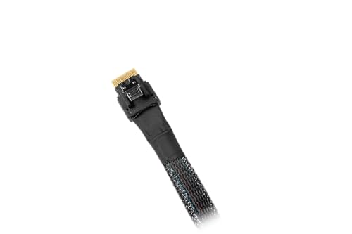 Cable SlimSAS SFF-8654 a OCuLink Icy Dock MB402L-B con blindaje premium PCIe 4.0 de 50cm 3