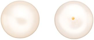0472in AAA-Luster Rich Nacre medio perforado botón blanco perlas de agua dulce perlas