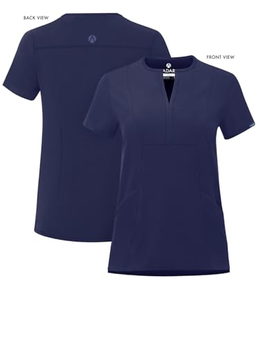 Adar Addition Gommage pour Femmes - Encoche V-Cou Gommage Top - A6002 - Marine - M – vue 5