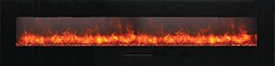 Amantii Wall Mount/Flush Mount Series Electric Fireplace (WM-FM-88-10023-BG), 100-Inch