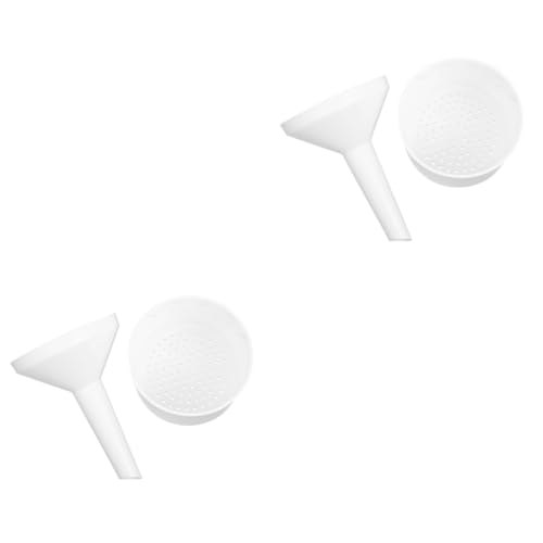 KICHOUSE 2pcs Filter Paper Filter Funnel Oil Transferring Funnel Labs Filtration Filter Lab Funnel Dry Ingredient Funnel Filtration Funnel for Paper Filtering Funnel Pp Funnel White Plastic