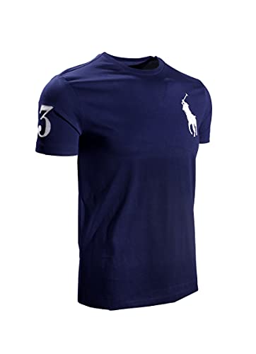POLO RALPH LAUREN Big Pony Crew Neck T-Shirt Summer 2021 (Navy, Large)2
