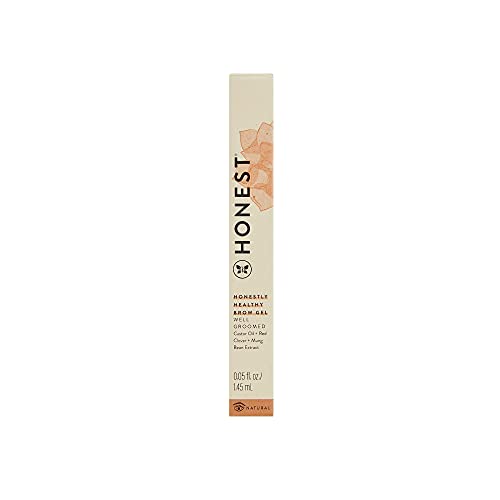 Honest Beauty Honestly Healthy Brow Gel, Clear With Castor Oil, Plant Derived Proteins, Silicone Free, Vegan, 0.05 Fl Oz #TOP6