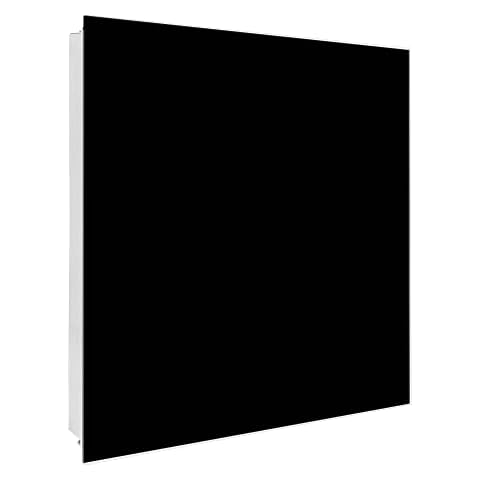 banjado® Großer Schlüsselkasten Glas/Schlüsselbox 30cm x 30cm mit 50 Haken - Motiv Tiefschwarz/Schlüsselkasten modern für Schlüsselaufbewahrung mit beschreibbarer, magnetischer Glastür Cover