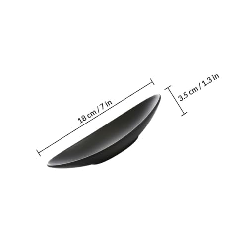 Plato sushi forma lingote 2 piezas negro mate miniatura 2