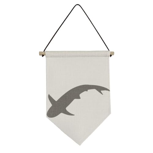 Drapeau en toile requin bleu idéal pour une chambre d'enfant