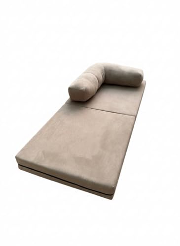 Image of Premium Boucle Fabric Sofa Cum Bed | Foldable Floor Sofa with Backrest | Convertible Single Bed | Space-Saving Furniture for Living Room & Bedroom