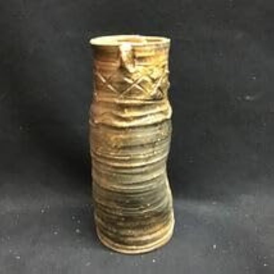 信楽焼 伊賀焼 谷清右衛門造 伊賀花入 耳付花入 花器 茶道具 共箱 共布 伊賀耳付花入 y-8 | Gallery RYOKUSUIDO