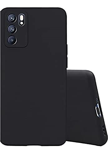 Image of Mobile Back Cover Case for Oppo A16 (Silicone Case|CameraProtection|Black SC1510)