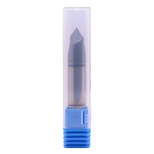Image of 1 /2 inch 2 Flute 90 Double End Solid Carbide Chamfer End Mill - AlTiN Coated | 90 Chamfer Angle, V Groove Router, 1 /2 inch Shank 3 inch OAL For Milling Wood, Alloy Steel, Carbon Steel, Cast Iron, Copper