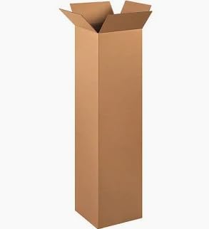 Generic 12X12X48 Shipping And Packing Box (2 Pack), Kraft, Bxsw121248X2