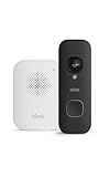 Blink Videotimbre 2K+ con pilas (últ. generación) + Blink Videotimbre cableado 2K+ | Vista de cuerpo entero | Audio mejorado | IP65| Módulo de sincronización no incluido (negro)