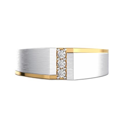 Bague solitaire moissanite au quotidien, l'alliance de l'argent et de l'or