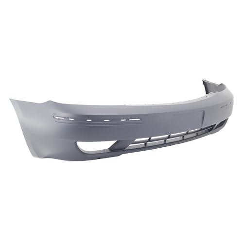 Image of FitParts Compatible with Ford Five Hundred 2005-2007 Front Bumper Cover | Primed, With Fog Light Holes, Without Parking Sensor Holes, Sedan, Ready to Paint, OEM 5G1Z17D957BAB, FO1000579
