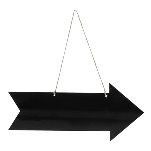 Zerodeko Tableau Noir Suspendu Fléché Double Face Signe Suspendu Pour Craie 13.86 X 6.06 in Avec Cordelette Pour Mariage Fête Bureau Classe Café Et Restaurant