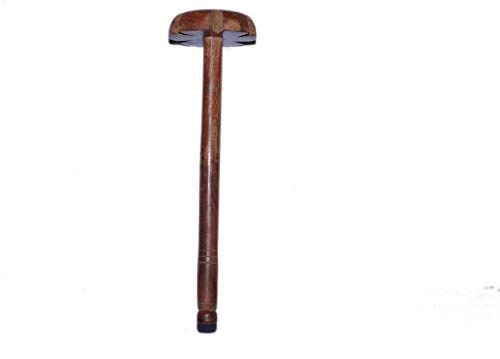 ZUNIA CRAFT STORE World Wooden Butter Milk Maker Steer Egg Beater Lassi/Mixer Hand Blender (Brown)