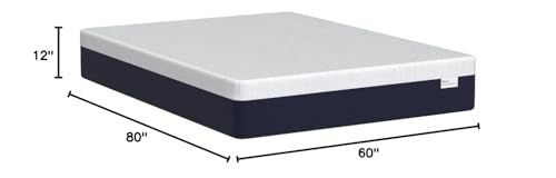 Image of Sleep Innovations Shiloh 12 Inch Memory Foam Mattress, Queen Size, Bed in a Box, Cradling Medium Support