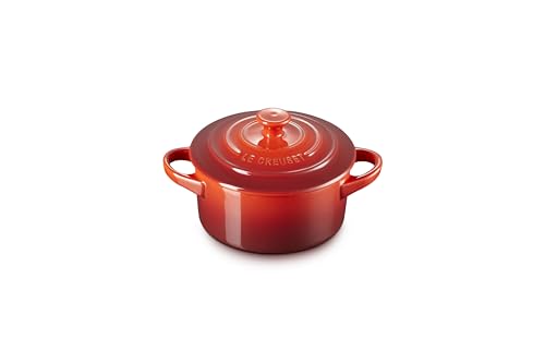 Le Creuset Stoneware Mini Round Cocotte, 8 oz., Cerise Le Creuset Stoneware Mini Round Cocotte, 8 oz., Cerise