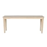 International Concepts Shaker Console Table - rozszerzona długość - 183 cm, niedokończony